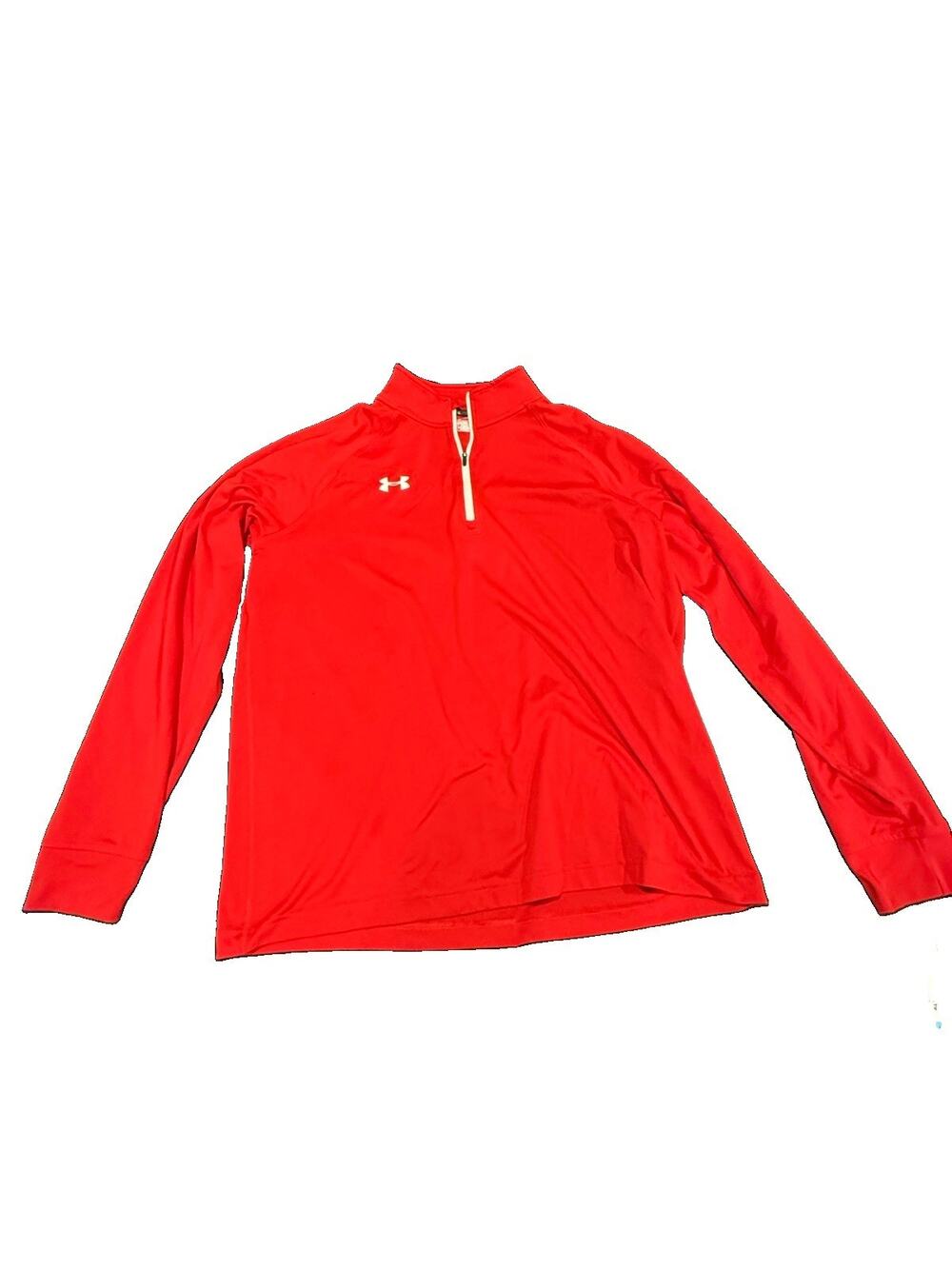 Under Armour HeatGear 1/4 Zip Pullover Men’s Large Red Athletic Shirt UA